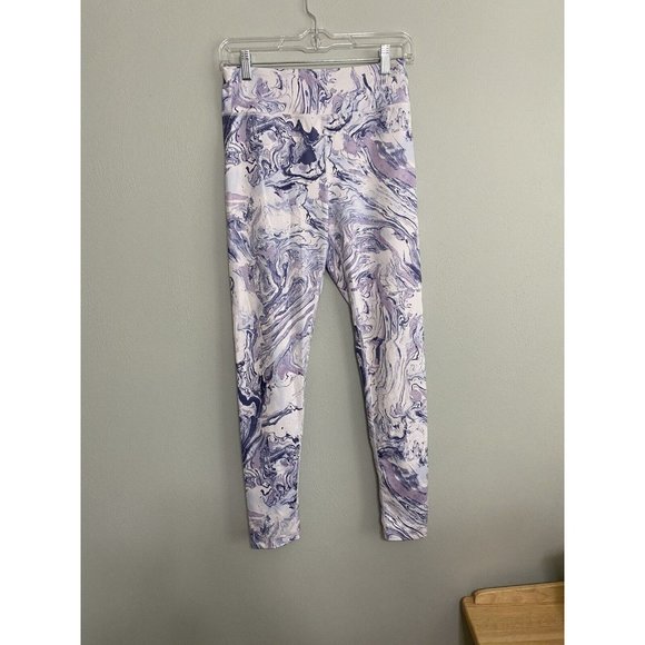 SO Hi-Rise Marble Leggings Blue Purple Size Medium Yoga Pilates - Picture 1 of 5